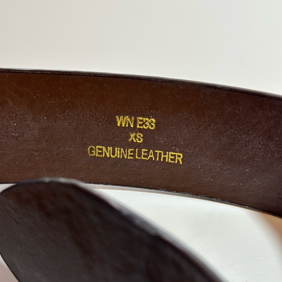 De Lis Couture Jewel Encrusted Tooled Leather Belt Women’s XS X-Small - Picture 2 of 5